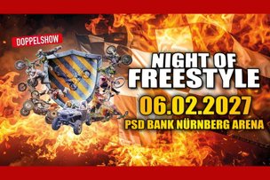 Plakat für die Veranstaltung Night of Freestyle am 06.02.2027 in Nürnberg