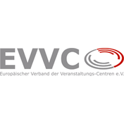 EVVC Schriftzug in grau, gefolgt von einer Kreisfigur