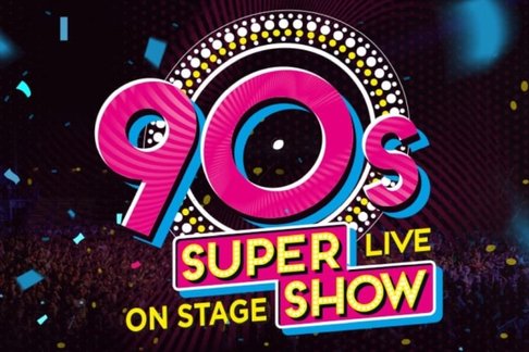 Logo von 90s Super Show mit dunklem Hintergrund
