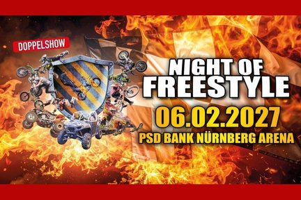 Plakat für die Veranstaltung Night of Freestyle am 06.02.2027 in Nürnberg